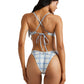 RVCA Ladies Vintage Plaid Medium French Bikini Bottom