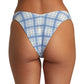 RVCA Ladies Vintage Plaid Medium French Bikini Bottom