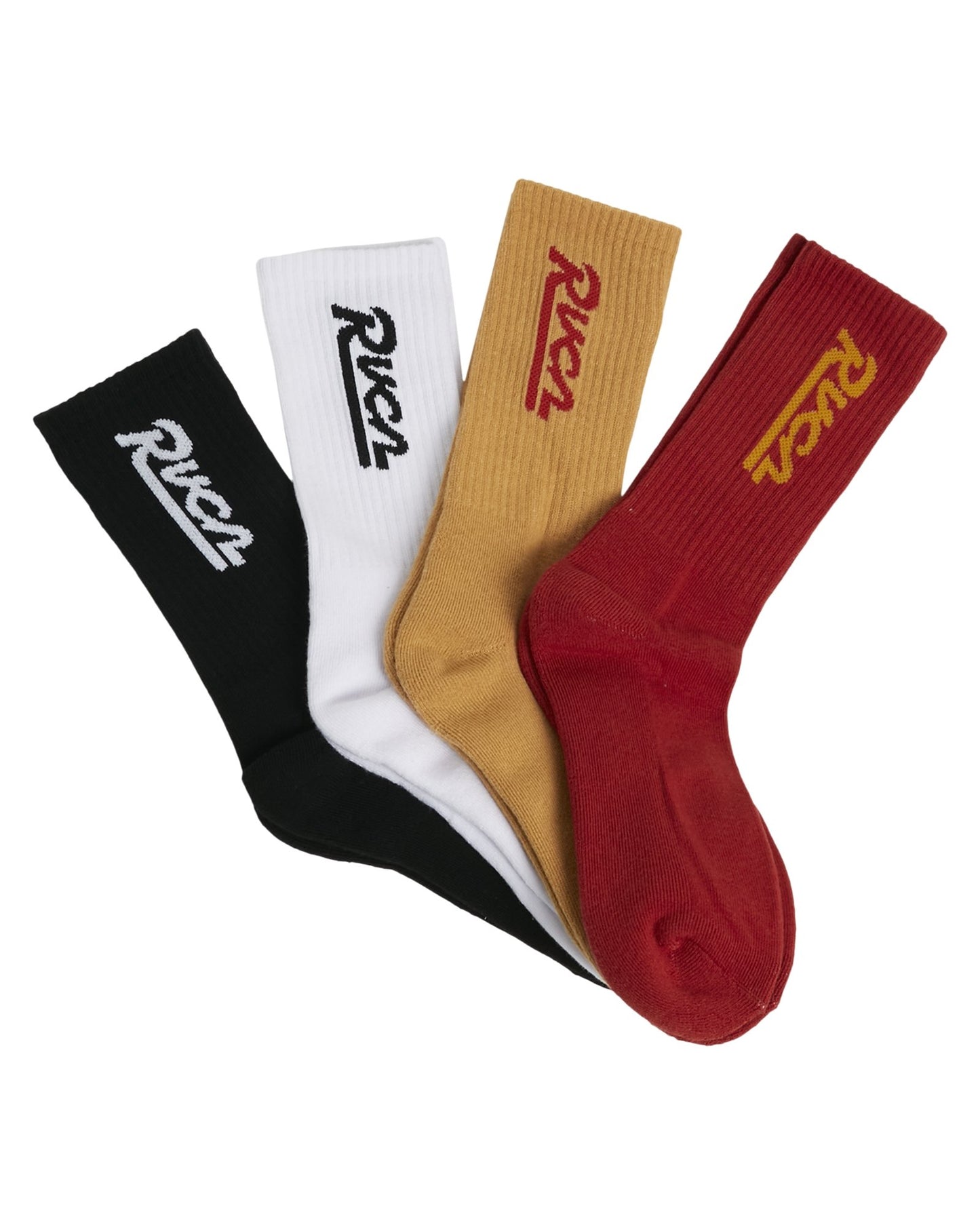 RVCA Men's Seasonal 4 Pack Socks