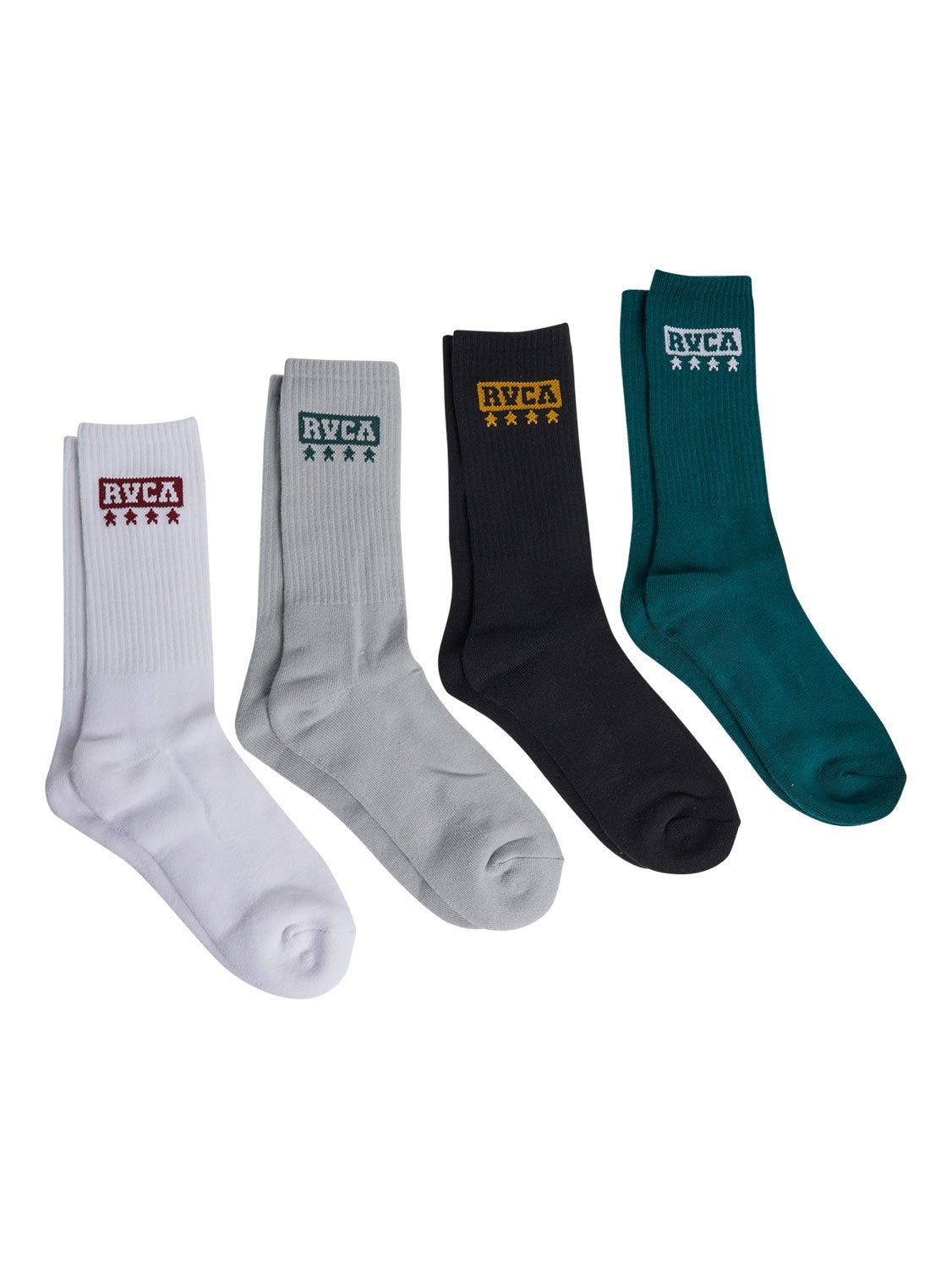 RVCA Men's Seasonal 4 Pack Socks