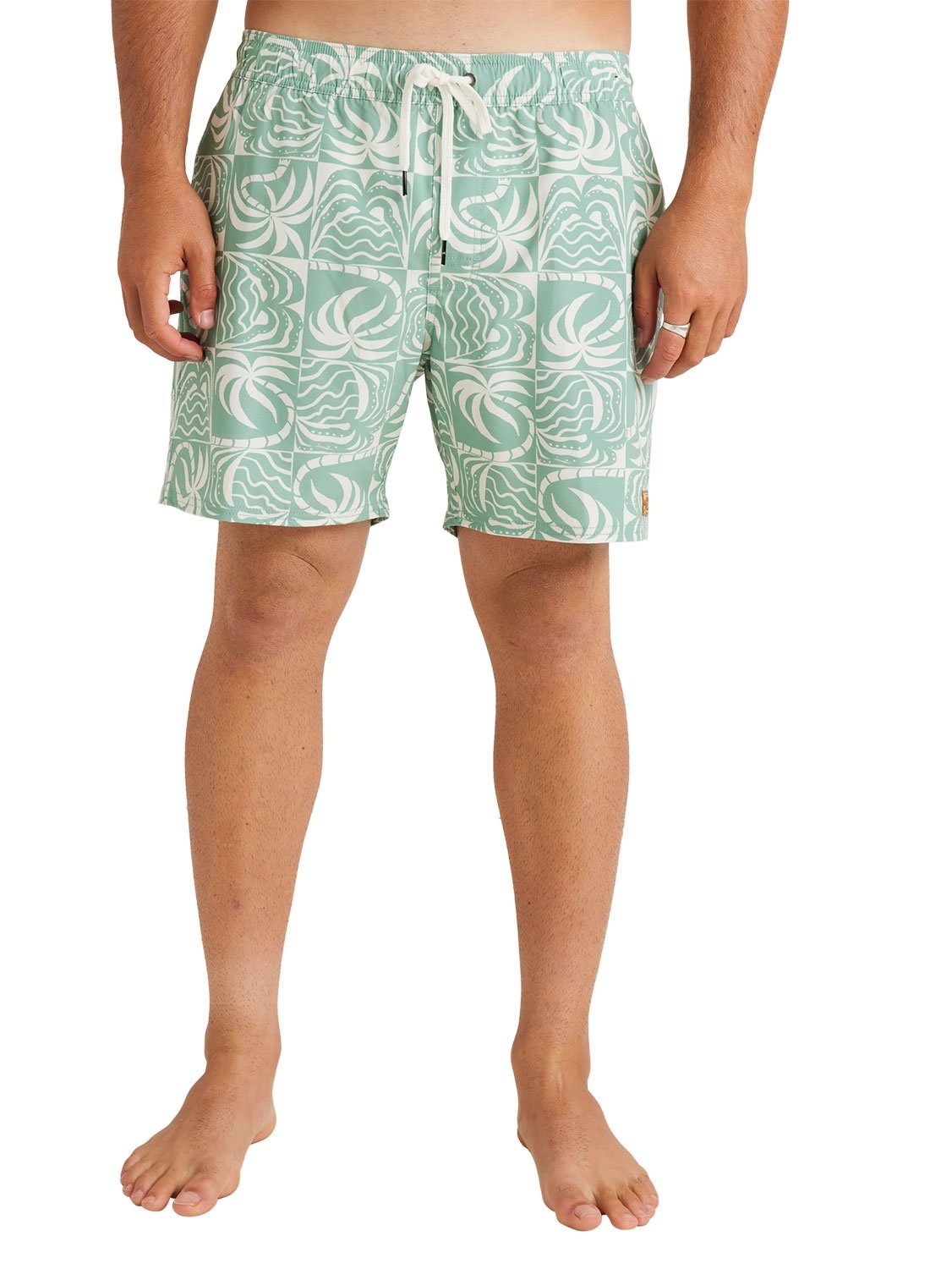 RVCA Men's Exotica Print Elastic 17" Volley