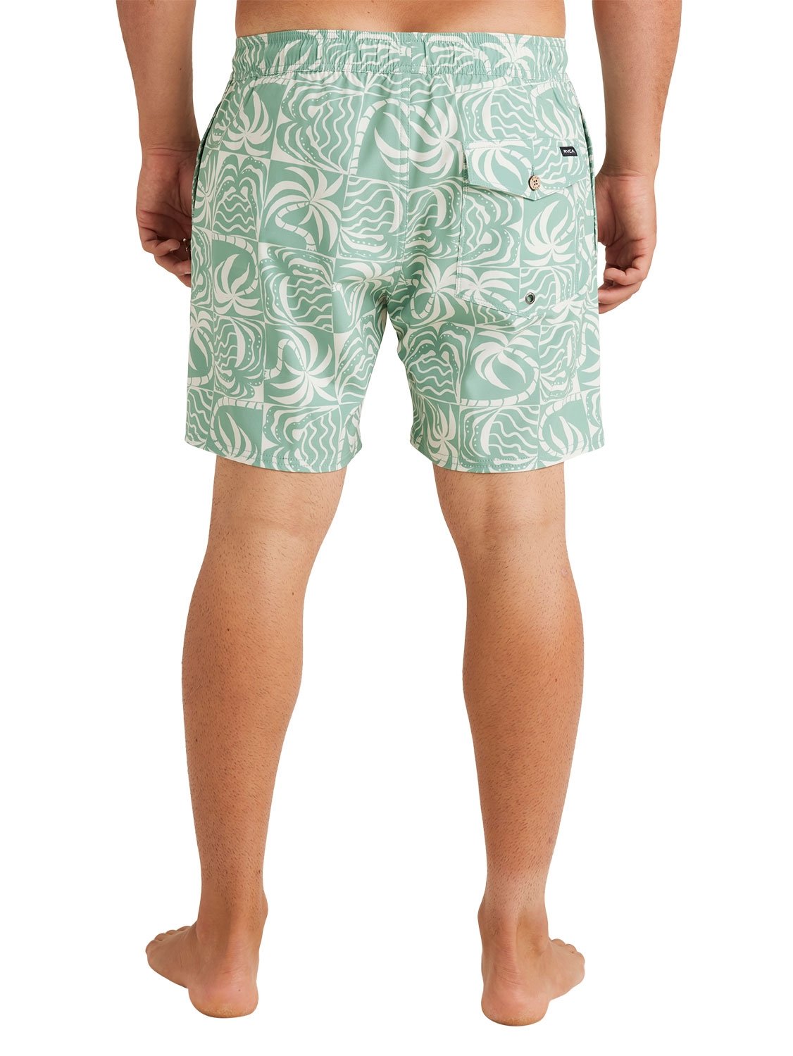 RVCA Men's Exotica Print Elastic 17" Volley