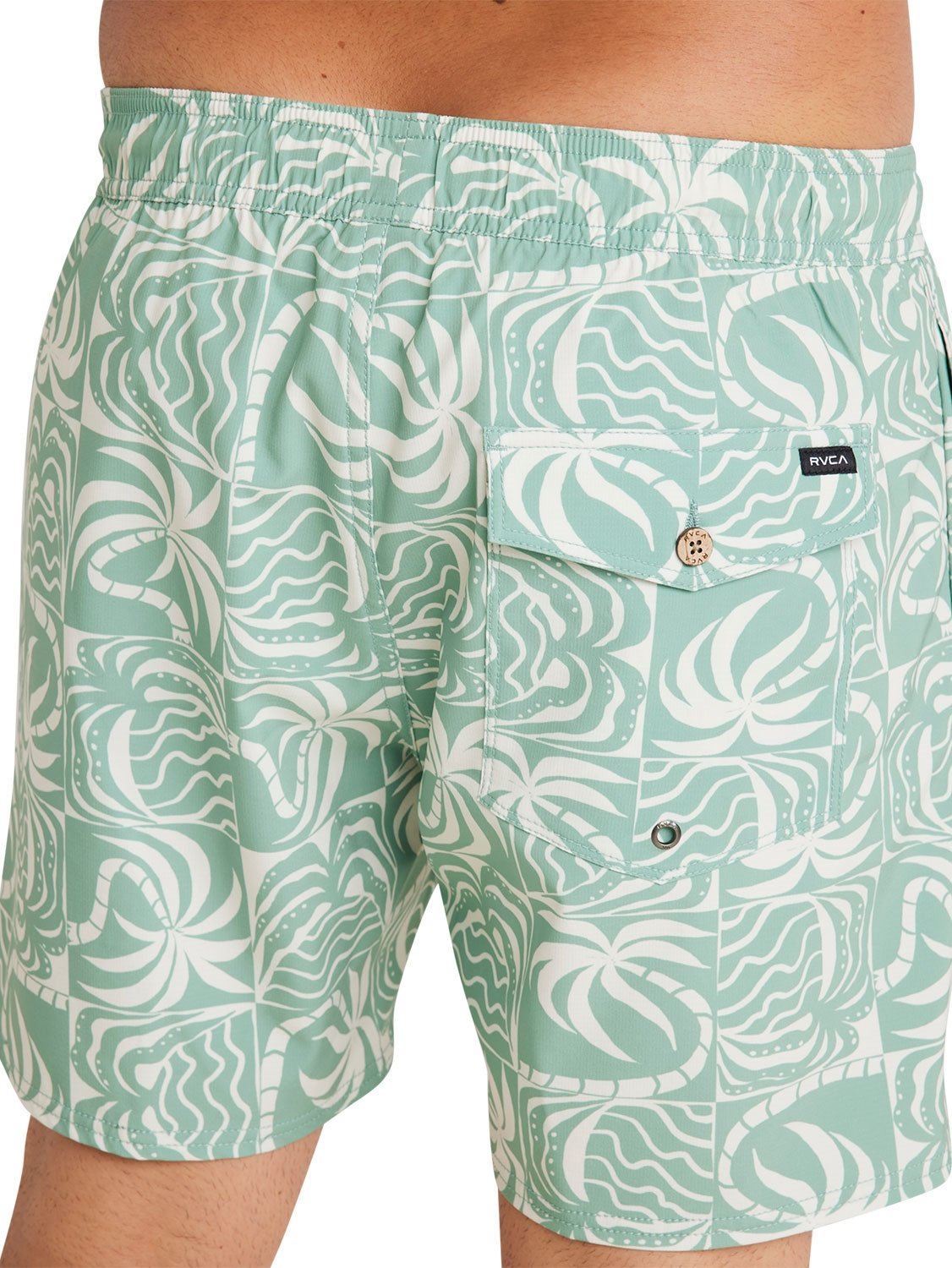 RVCA Men's Exotica Print Elastic 17" Volley