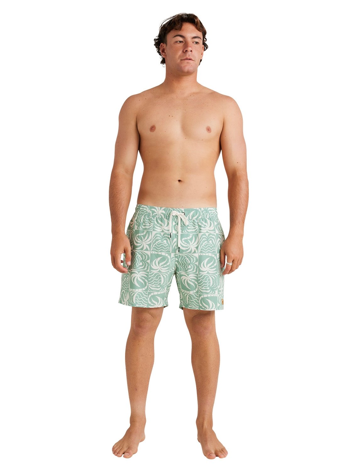 RVCA Men's Exotica Print Elastic 17" Volley