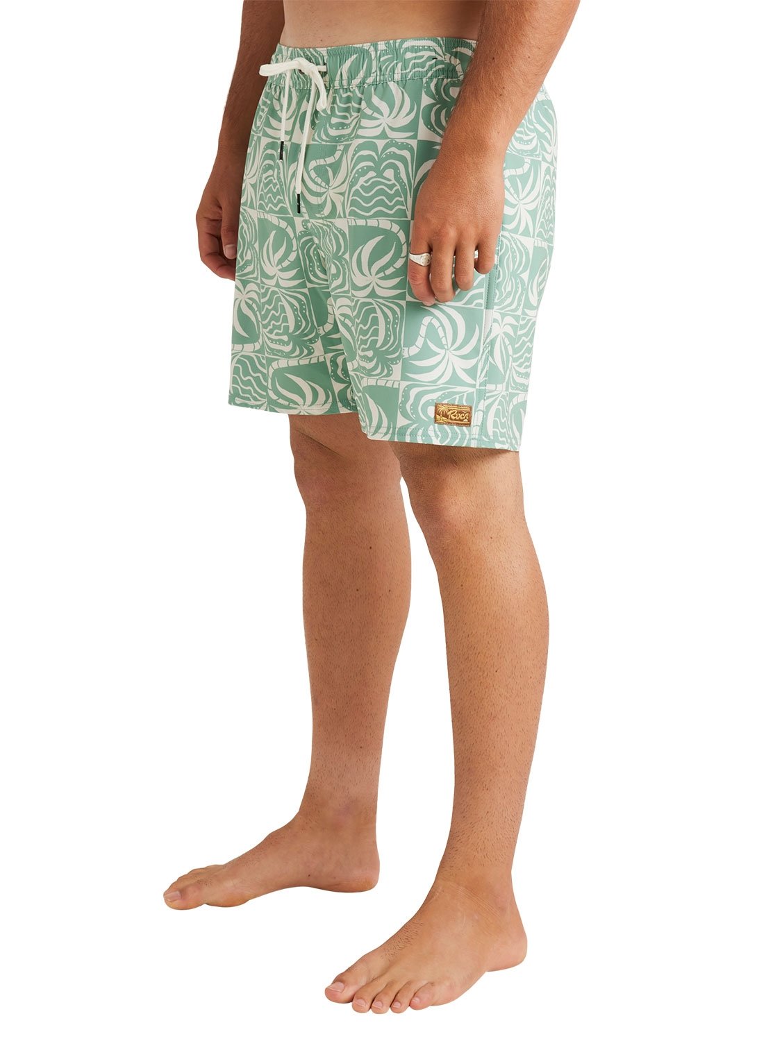 RVCA Men's Exotica Print Elastic 17" Volley