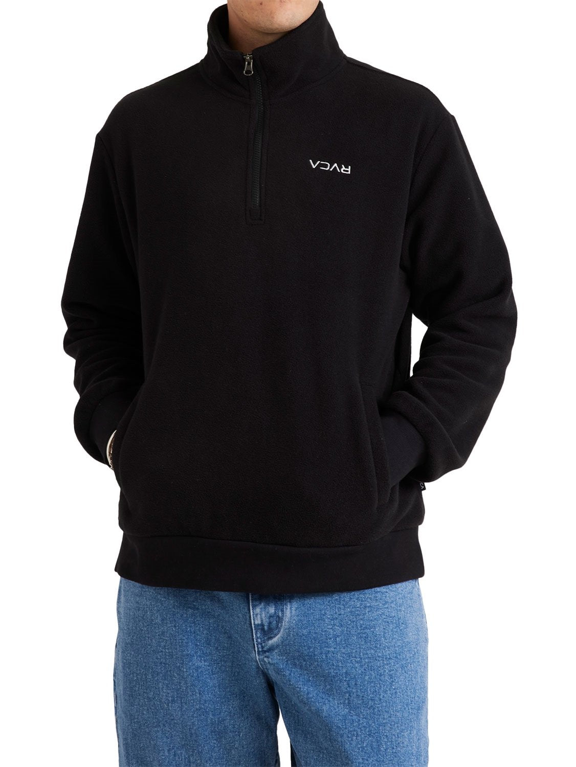 RVCA Men's Mini Flipped Polar Fleece Jacket