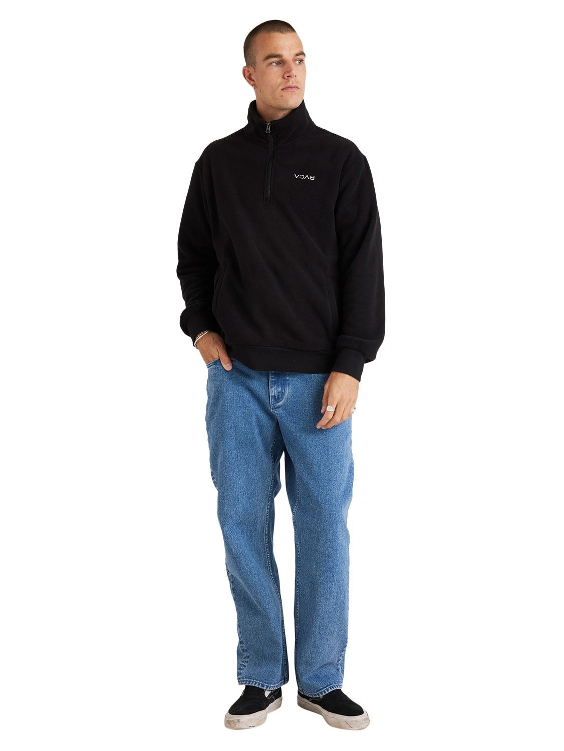 RVCA Men's Mini Flipped Polar Fleece Jacket