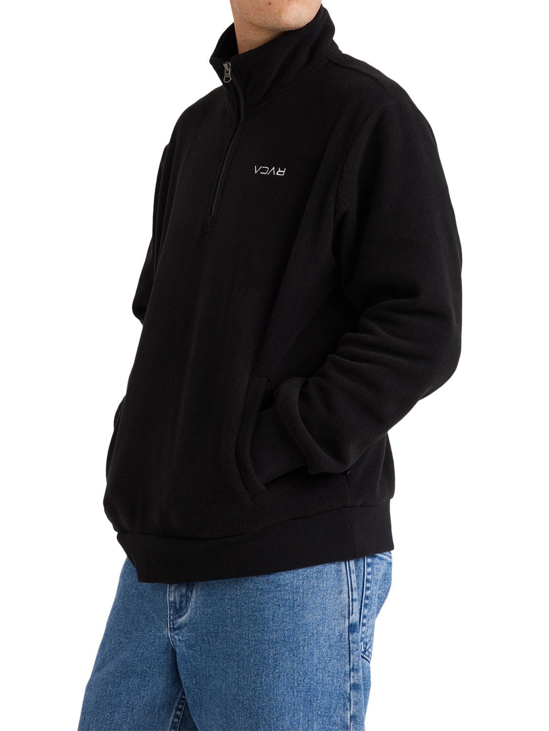 RVCA Men's Mini Flipped Polar Fleece Jacket