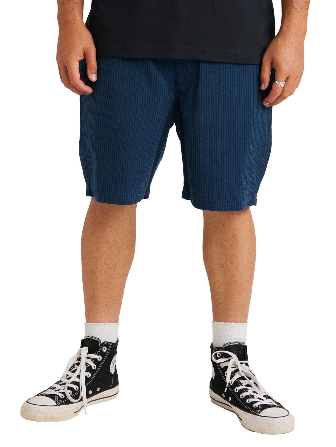 RVCA Men's Seered Striped Elastic Walkshort