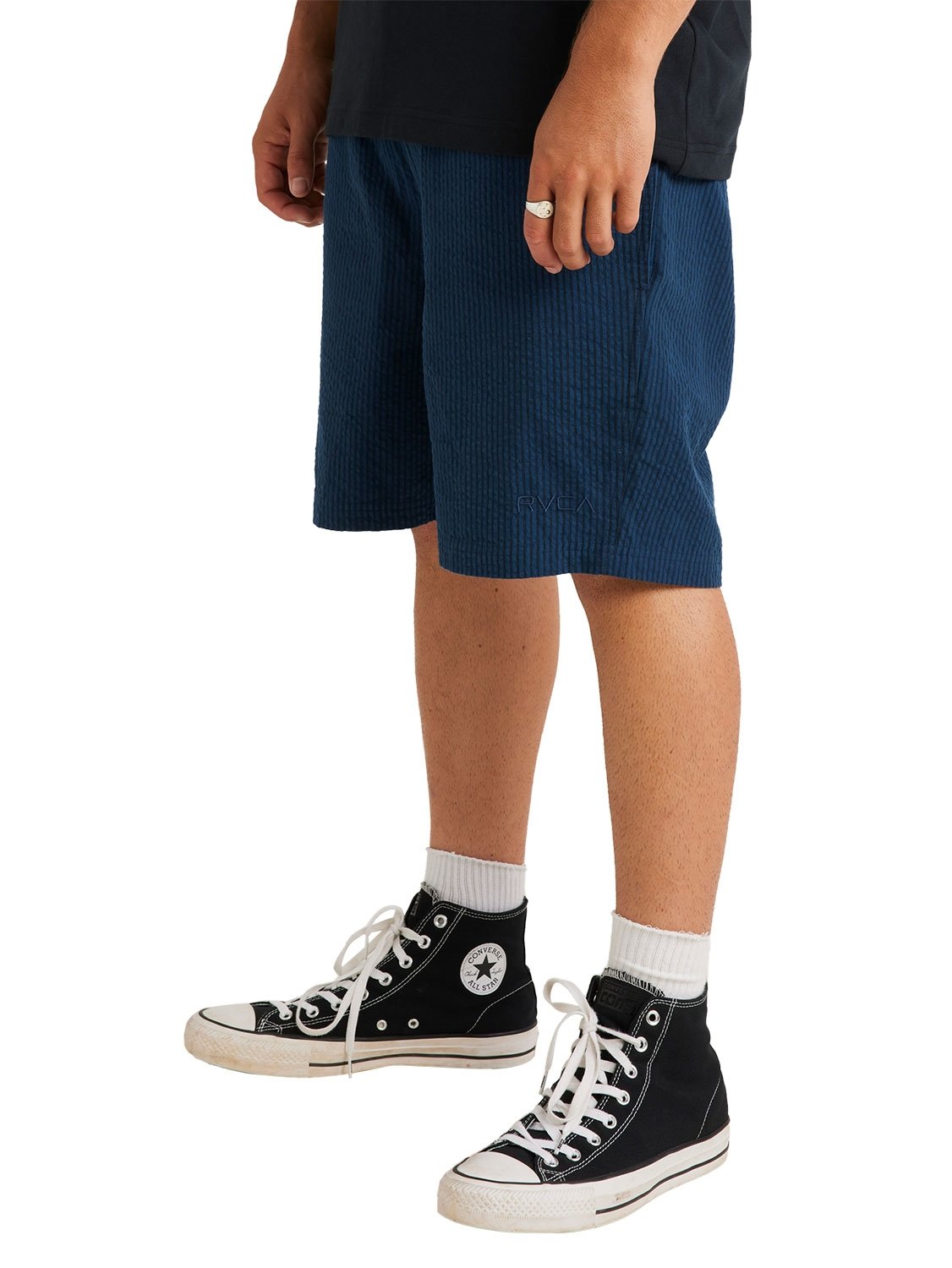 RVCA Men's Seered Striped Elastic Walkshort
