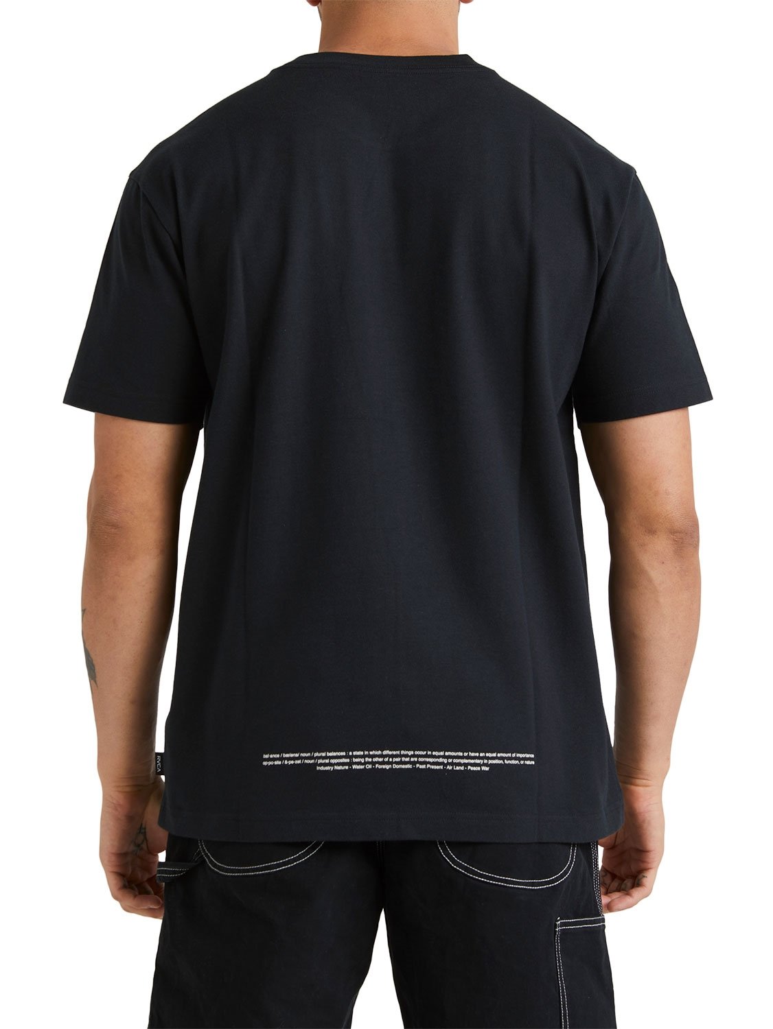 RVCA Men's Ashbury Balance Box Logo T-Shirt - Slim Fit Vintage Wash Short Sleeve Tee