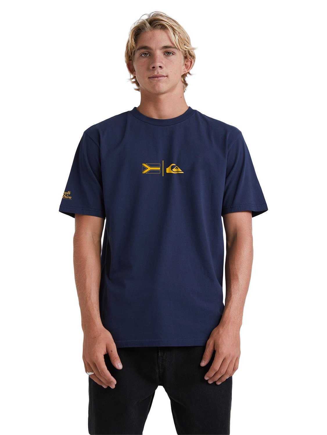 Quiksilver Men's SA Flagged T-Shirt Navy