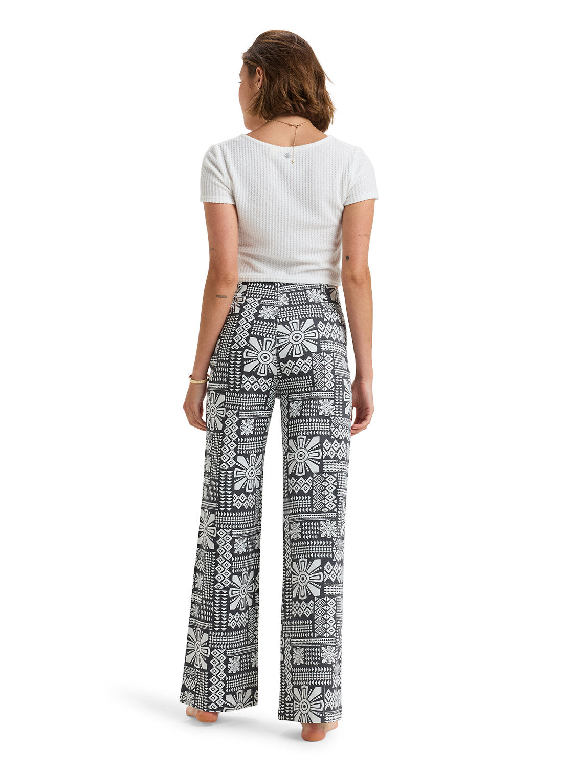 Roxy Ladies Coastal Cruiser Printed Wide Leg Pant