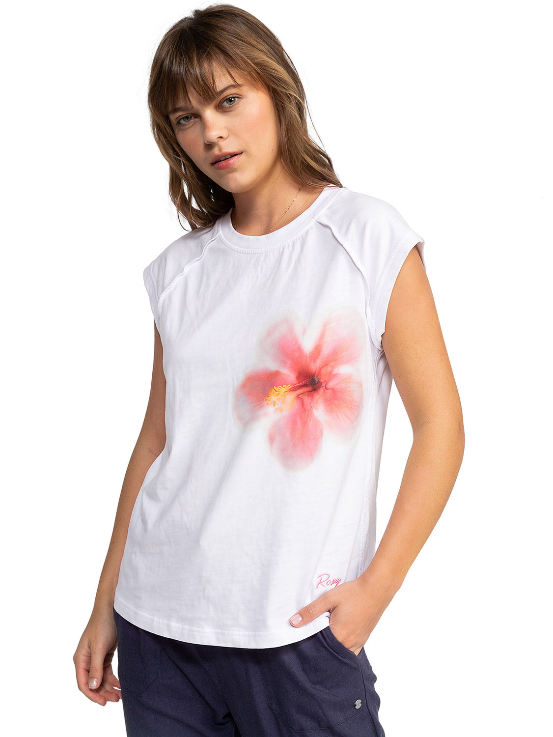 Roxy Ladies Hibiscus Sunset T-Shirt
