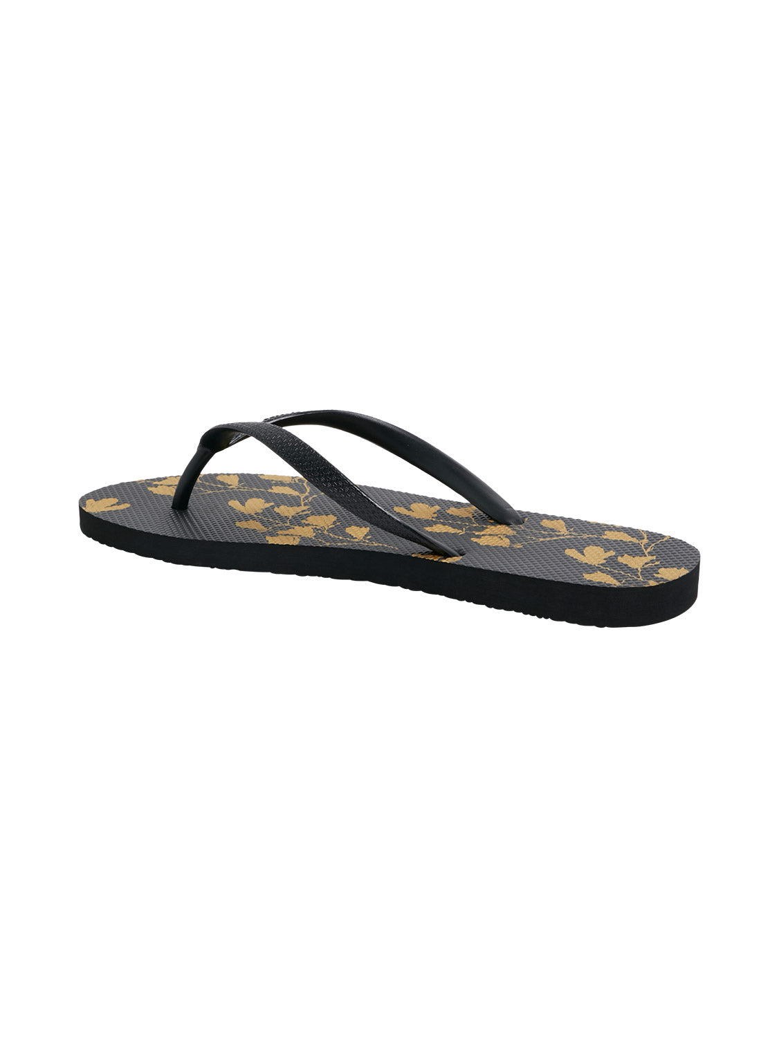 Kustom Ladies Classic Gold Floral Flip Flop