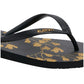 Kustom Ladies Classic Gold Floral Flip Flop