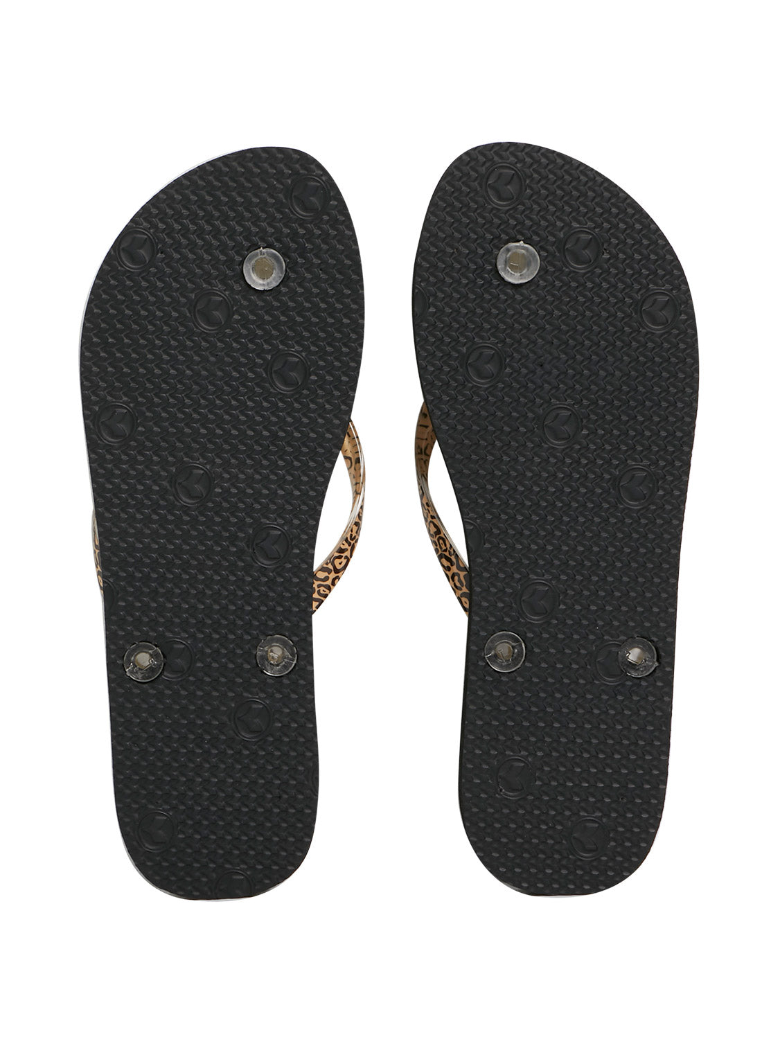 Kustom Ladies Classic Black Leopard Flip Flop