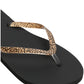 Kustom Ladies Classic Black Leopard Flip Flop