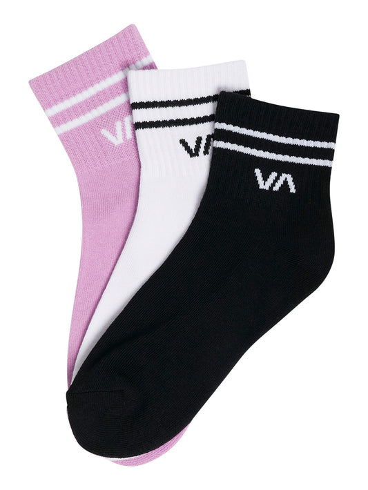RVCA Ladies Mini Crew Socks 3 Pack