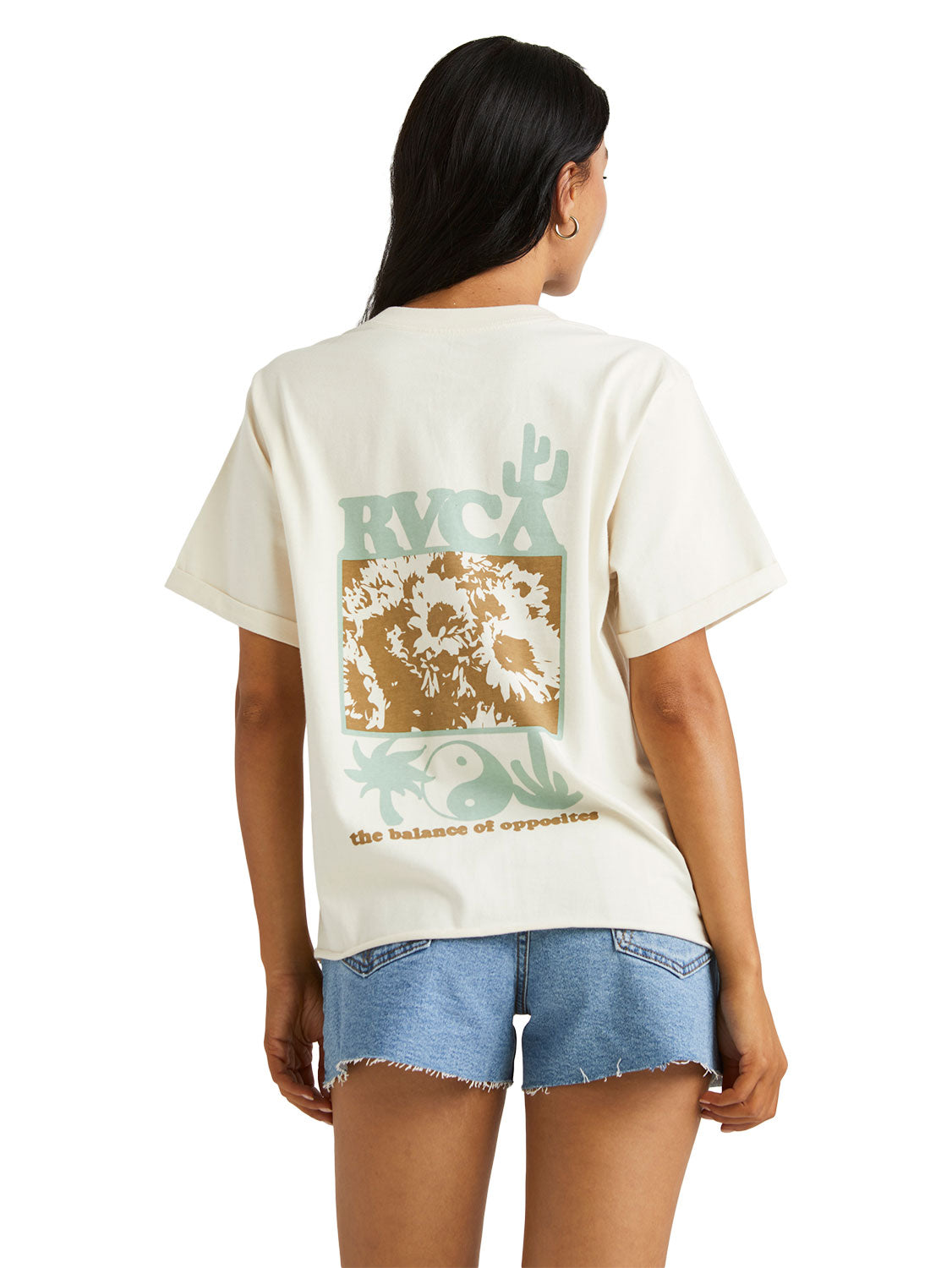 RVCA Ladies Out Back Cuffed T-Shirt